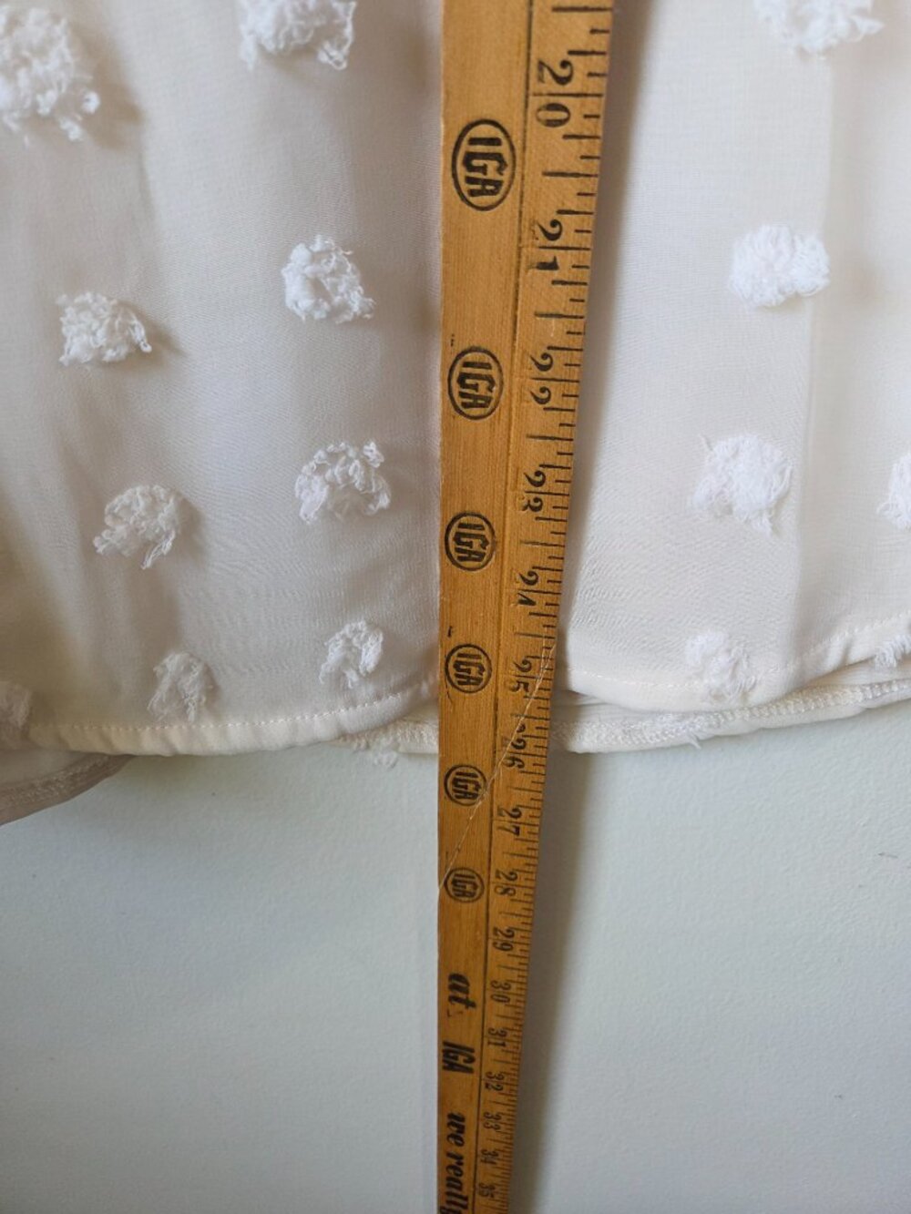 NEW NEVER WORN LASCANA TEXTURED CREAM TOP PUFFED SLEEVES M - Picture 16 of 16